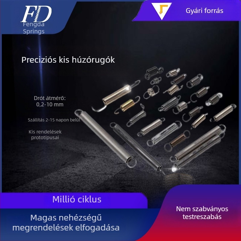Precíz nyújtó rugók, huzal átmérő 0,2-3,5 mm, rozsdamentes acél 304/201/316