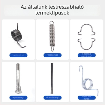 Személyre szabott rozsdamentes acél kompressziós rugó kis készülékekhez, precíz visszatérő rugó és torziós rugó