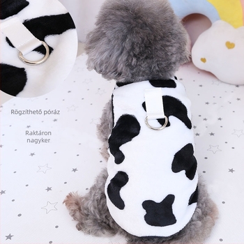 Flaneles őszi-téli kutyavest kis- és közepes méretű kutyáknak és macskáknak, meleg ruházat