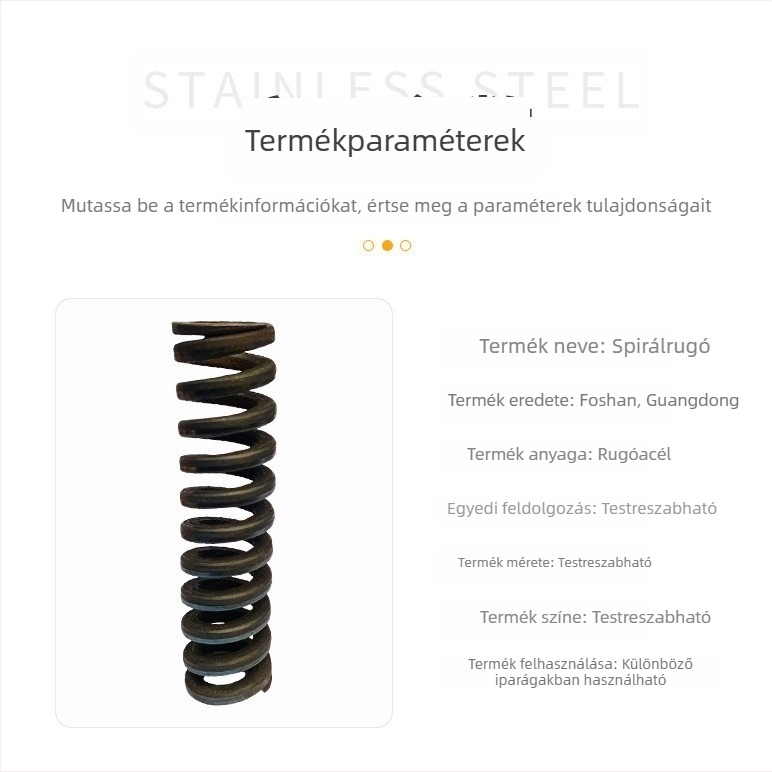 Gyárilag testreszabott spirálrugók szelepekhez, tömítéshez és pozícionáláshoz, rozsdamentes acél szerszámrugók