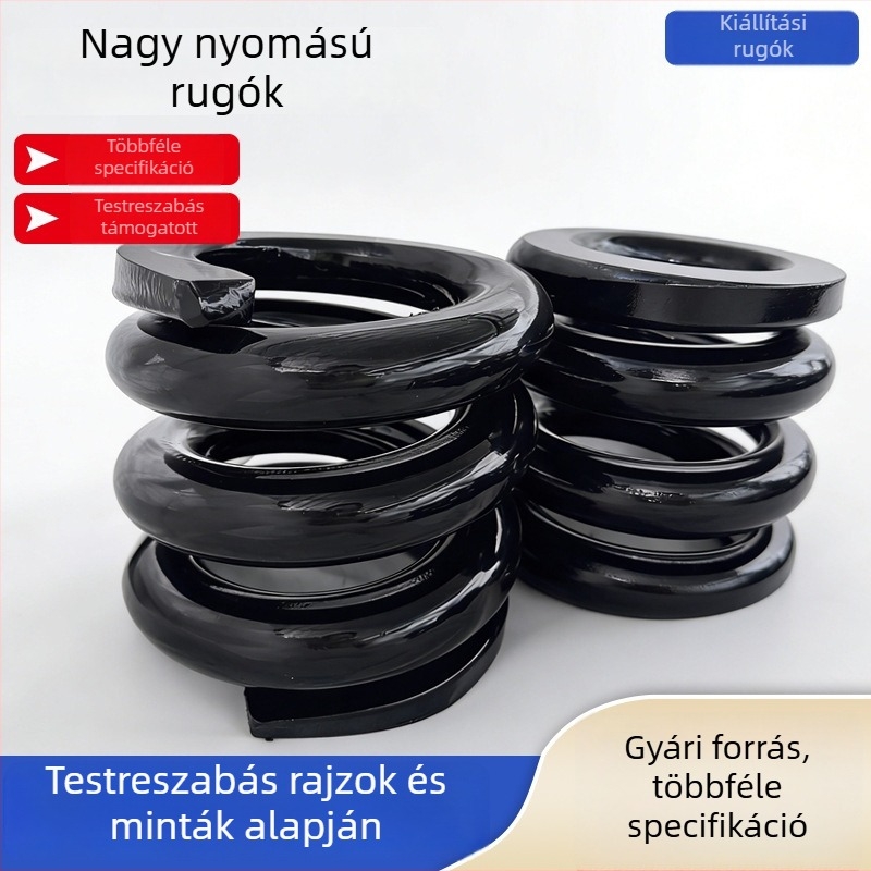 Nagy nyomó rugó bányászati zúzógéphez, 60Si2Mn rugóacél, nagy rugalmasság