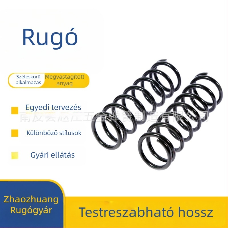 304 rozsdamentes acél kompressziós rugó visszatérő funkcióval, huzalátmérő 0,2–3,0 mm