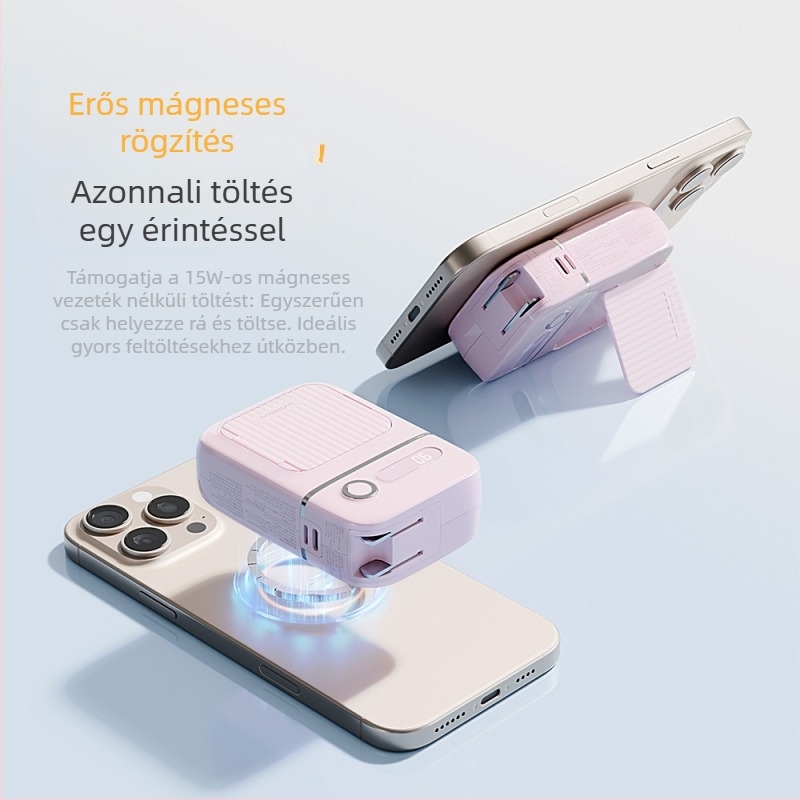 Beépített kábellel ellátott 3C-tanúsítványú, 2026-os modellű power bank, 20000 mAh, ultra vékony és kompakt, PD3.0 gyors töltés