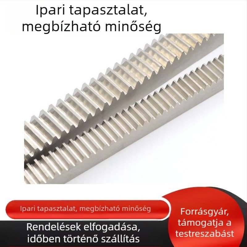 304 rozsdamentes acélból készült nem szabványos hajtástechnikai alkatrészek: fogasléc, egyenes fogasléc, vezető sín, ferde CNC fogasléc, testreszabás