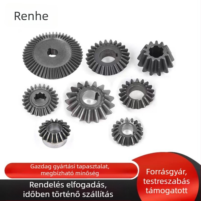 Kónuszgörgő egyenes és spirális fogakkal, modul 1, 15/45 fog, fogmagasság 6 mm, fogszélesség 6 mm, acél №45