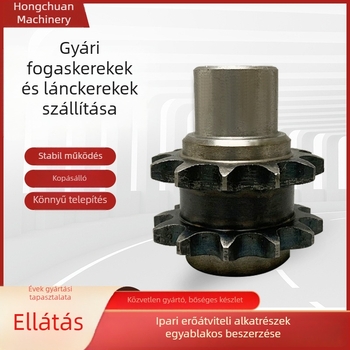 Ipari nem szabványos lánckerék: hajtó- és hajtott lánckerék, középső lánckerék és feszítő