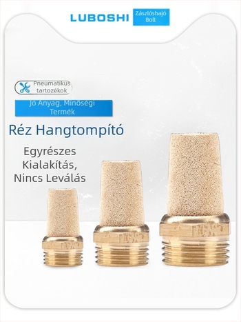 Rézből készült elektromágneses szelep hangcsillapítóval és állítható áramlással, SL csatlakozó