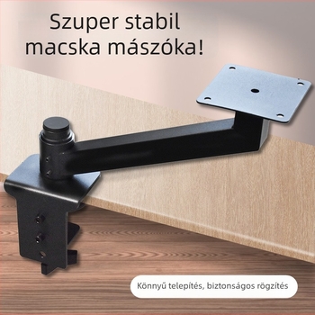 Csipeszes asztalra szerelhető lebegő macska mászókeret, állítható magasságú és 360°-os forgással