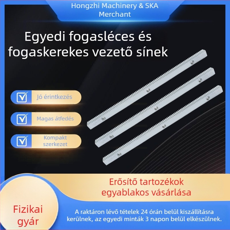 Személyre szabott fogaskerék-sín, 45-ös acél, precíziós megmunkálás CNC berendezésekhez