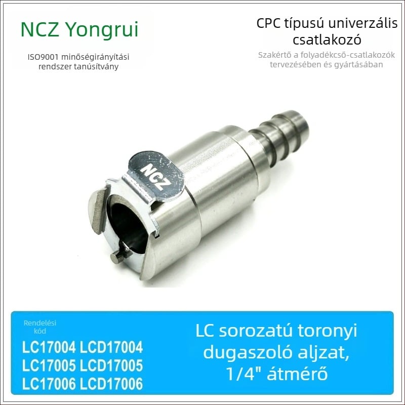 NCZ RS-LC sorozat rozsdamentes acél pneumatikus gyorscsatlakozó, női csatlakozó, modell 130041300513006