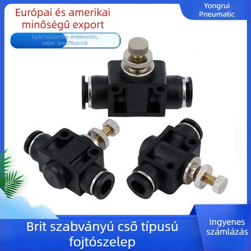 SA1/4 hüvelykes pneumatikus cső throttling csatlakozó, áramláskorlátozó és sebességszabályozó SA8, egyenes cső SU1/2