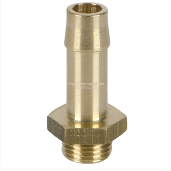 Kétoldalú sárgaréz pneumatikus csatlakozó, M16×1.5 menet, bal- és fordított menet, egyenes áthaladás