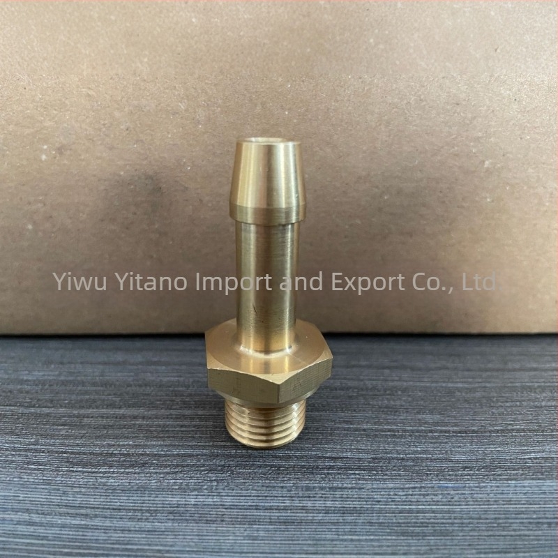 Kétoldalú sárgaréz pneumatikus csatlakozó, M16×1.5 menet, bal- és fordított menet, egyenes áthaladás