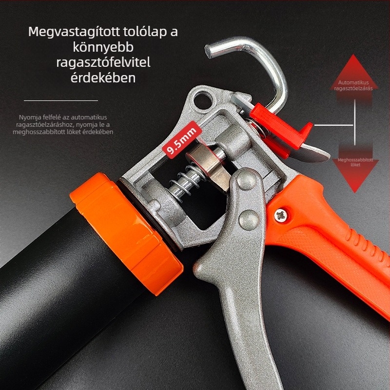 Erős üveg-szilikon tömítőpisztoly automatikus levágással, energia-megtakarítás, univerzális szilikon-adagoló