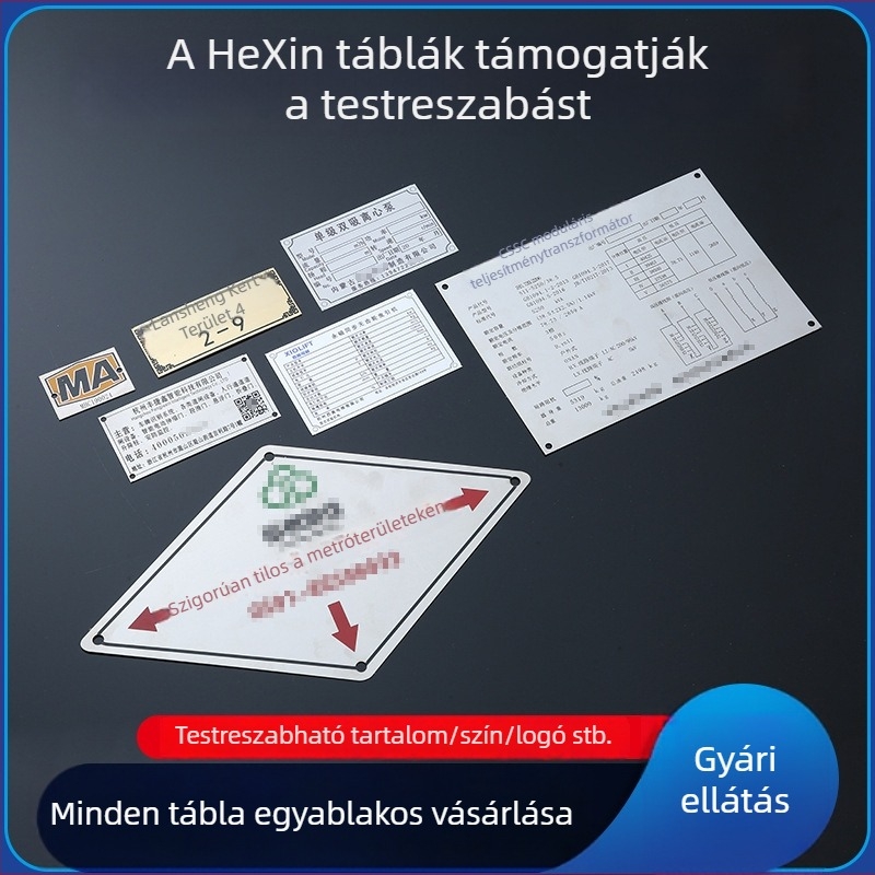 Fém jelzőtábla, személyre szabott jel, házszám tábla, alumínium névtábla