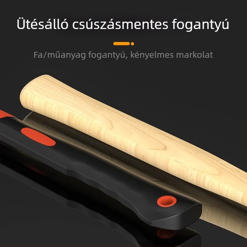 Magas széntartalmú acélból készült karmos kalapács gumírozott bevonattal, ütésálló, többfunkciós famegmunkáláshoz és építéshez
