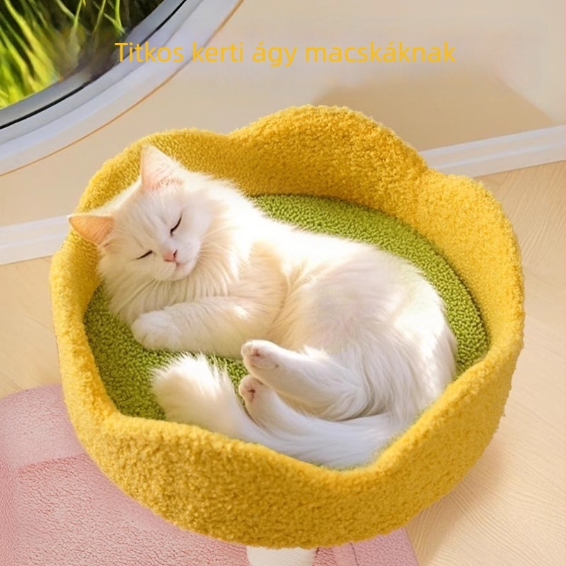 Yzyp Macskafa beépített macskafészekkel — kompakt macskatree kis lakásokhoz, ugróplatform