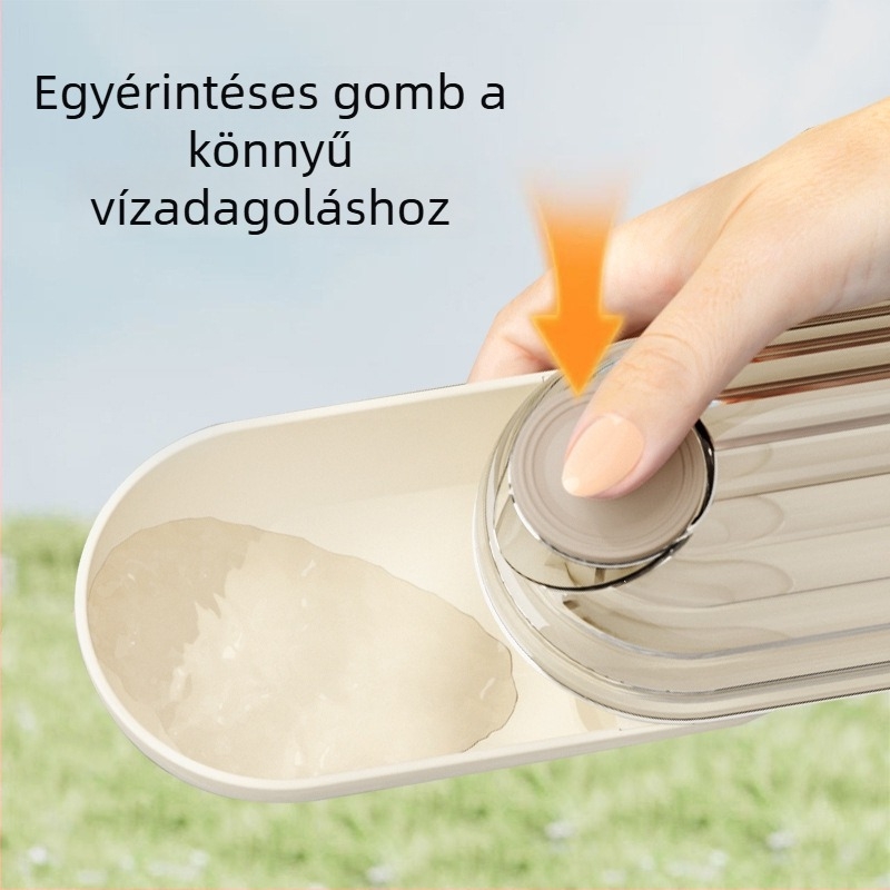 Hordozható utazó víz- és etető pohár kisállatok számára, kutyák és macskák részére, 280 ml víz / 120 ml étel