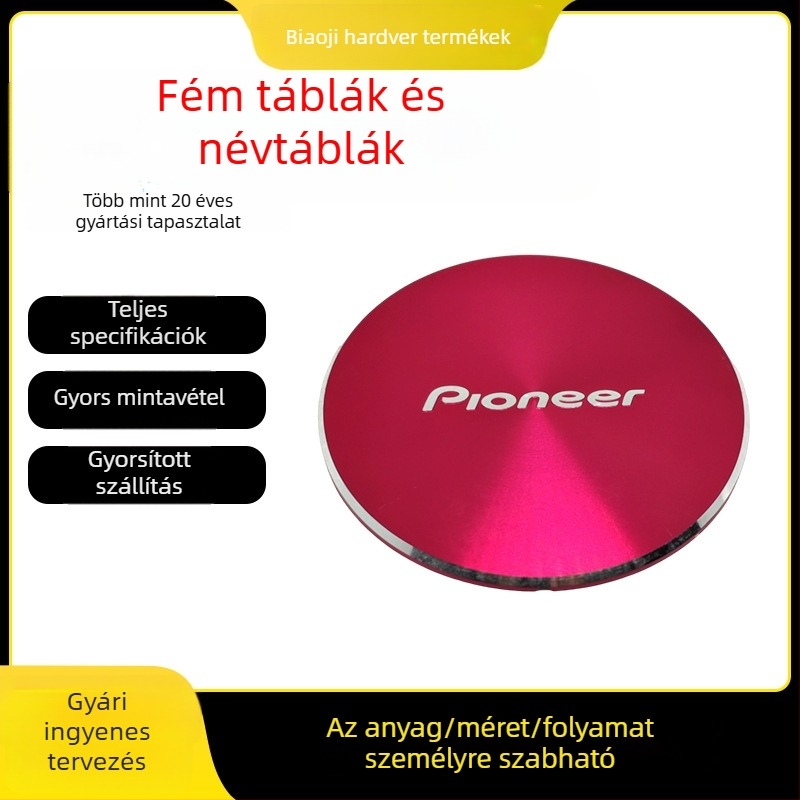 Rozsdamentes acélból készült azonosító tábla elektronikai eszközökhez és bútorokhoz, kopásálló és vízálló címke, lézergravírozott