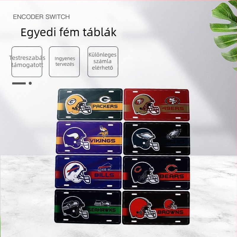 Személyre szabott alumínium fém táblák logó lenyomatával, rendszámtáblákkal és korrózióálló figyelmeztető táblákkal