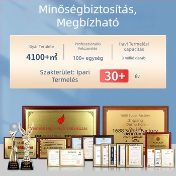 Rozsdamentes acél gépészeti névtáblája – szitanyomott logó, préselés, korrózióálló, alumínium lemez és cinkötvözet