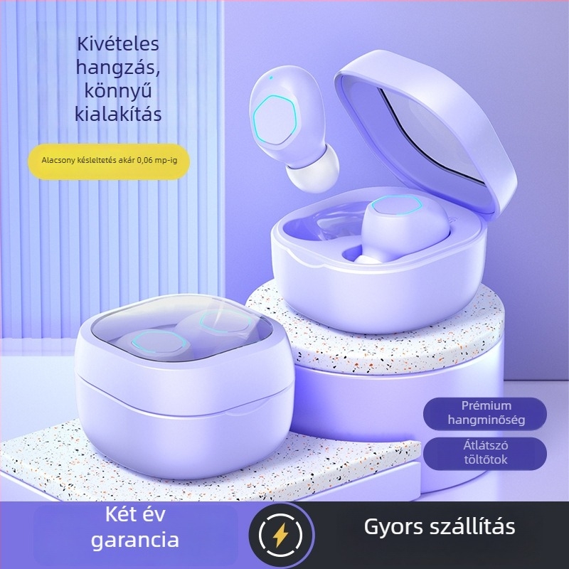 M21TWS valódi vezeték nélküli fülhallgatók, mini méretűek, sportos, zajcsökkentés, kiváló hangzás, alacsony késleltetés