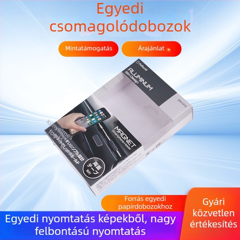 Személyre szabott színes csomagoló dobozok 3C digitális készülékekhez, tervezés és nyomtatás, mintavétel és logó testreszabás