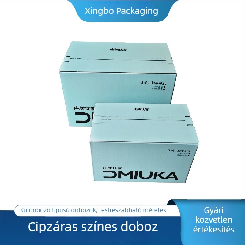 3C digitális termékek csomagolásához tervezett cipzáras színes doboz, cipzár-stílusú papírdoboz, könnyen téphető kartondoboz, ajándékdoboz