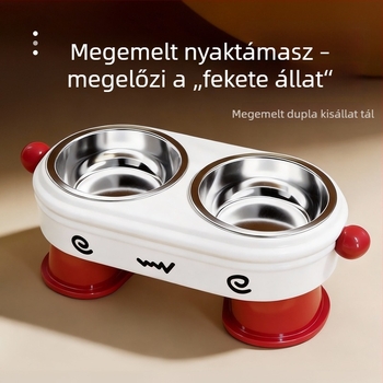 Emelt kutyatál etetésre és ivásra, anti-tip kialakítás, nyaki védelem, kettős tál egyben, egyedi csomagolás