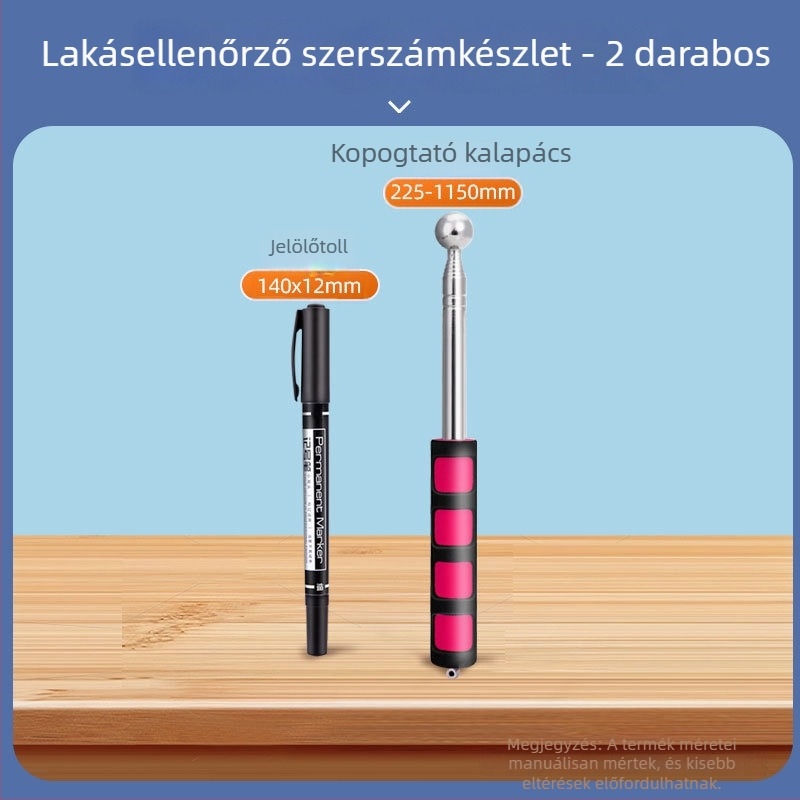 Otthon-ellenőrző szerszámkészlet elektromos szerelőkalapáccsal és szerszámos ládával, dekorációs átvételhez és átadáshoz kész vagy félkész ingatlanokhoz