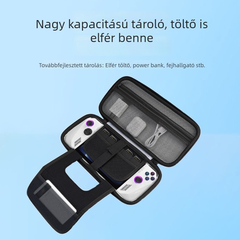 EVA keményhéjas tok Asus ROG Ally játékkonzolhoz, teljes védelem és ütésálló tartó