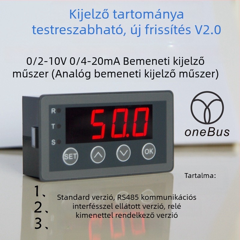 Aim Digitális kijelzőmérő analóg bemenettel 0-10V, 0-20 mA, 2-10V, 4-20 mA