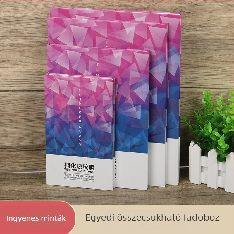Személyre szabott csomagoló dobozok mobiltelefonokra temperált fóliás védők számára (3C elektronikai csomagolás)