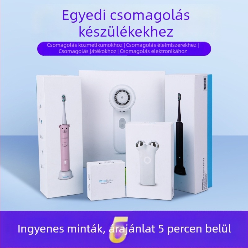 Kis tételben gyártott színes csomagoló doboz fehér kartonra nyomtatással, ajándékdoboz