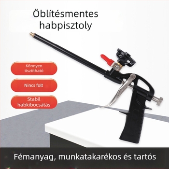 Poliuretánhab-pisztoly, fém, könnyen tisztítható
