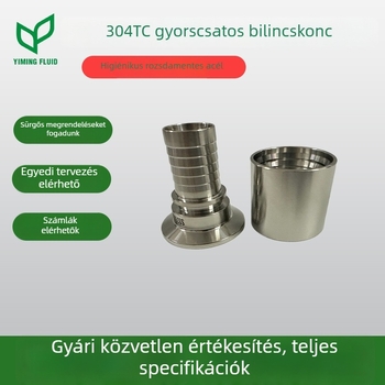 Rozsdamentes acélból 304TC gyorskioldó tokmányos crimpelő csatlakozó Ø25 mm
