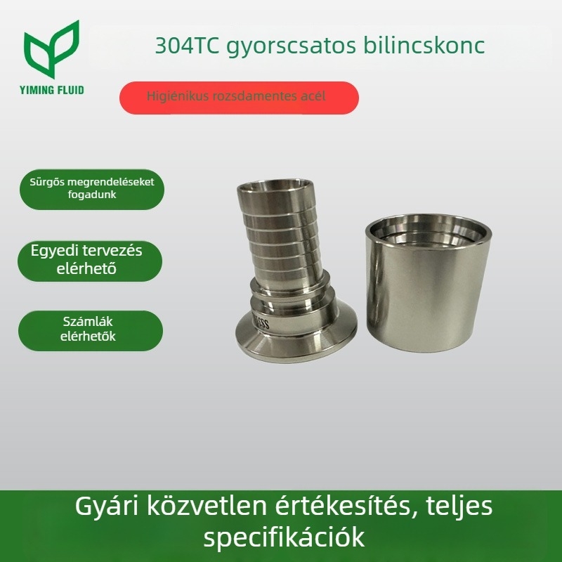 Rozsdamentes acélból 304TC gyorskioldó tokmányos crimpelő csatlakozó Ø25 mm