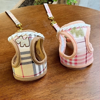 Eredeti Preppy stílusú kutya hám és póráz kis testű kutyáknak