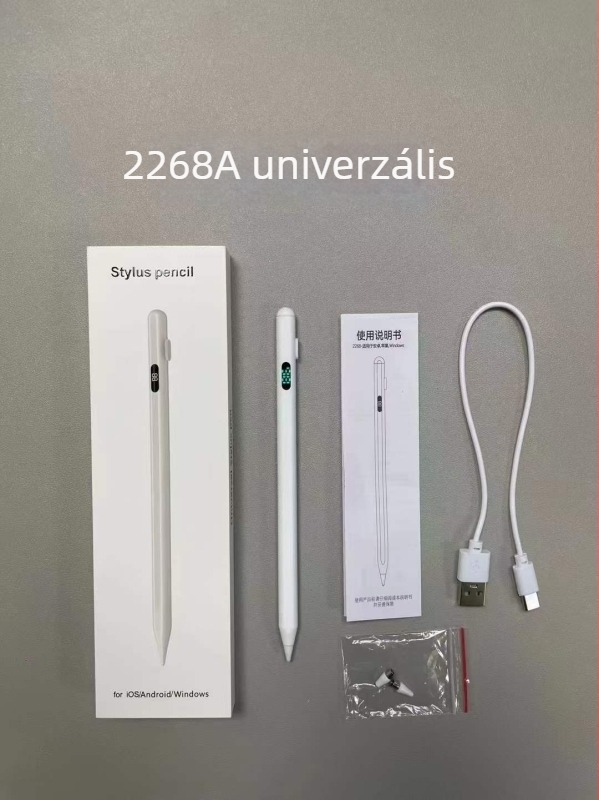 Aktív stylus toll iPadhez, Apple Pencil kompatibilis, kapacitív rajzoló toll