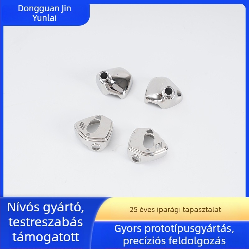 Rozsdamentes acélból készült fém burkolat részei Bluetooth fejhallgatóhoz – automata eszterga, precíz CNC megmunkálás