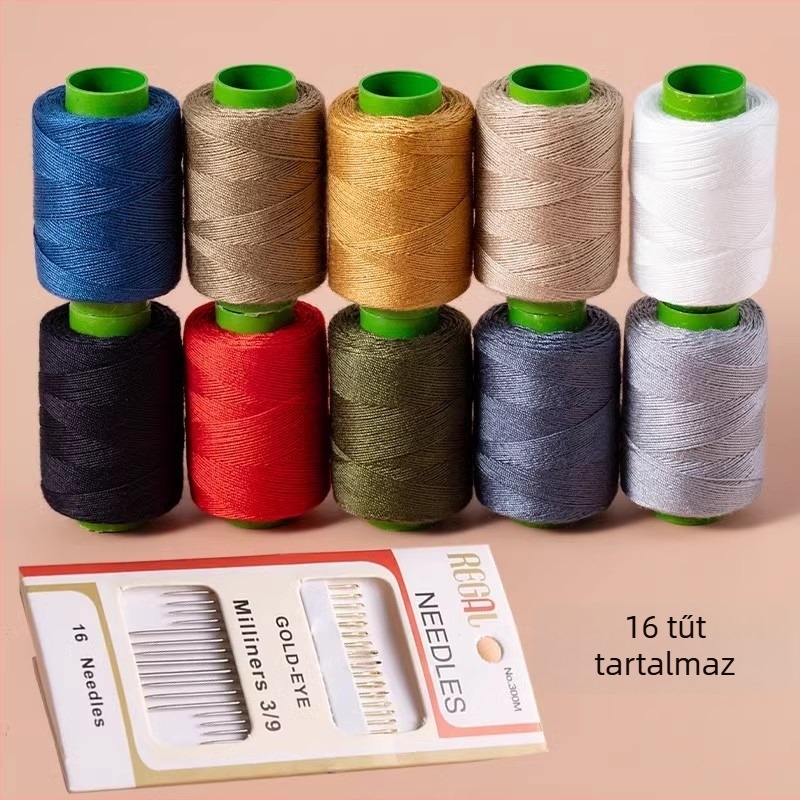 10 színű kézi varrófonal és 203 varrógépfonal, tartós denim és quilt varráshoz