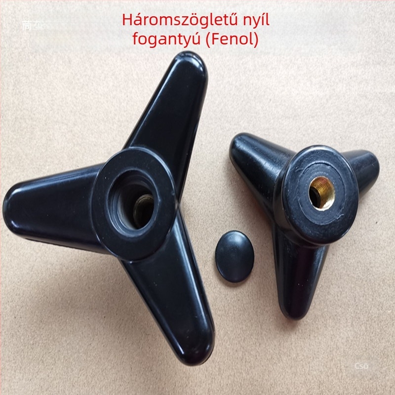 T alakú bakelit műanyag fogantyú, háromszög alakú nyíl formájú fogantyú, kézi kerék