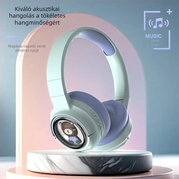 BH-S10 Világító űrkapszula gamer fejhallgató Bluetoothkal, vezeték nélküli, összecsukható, kreatív világítással