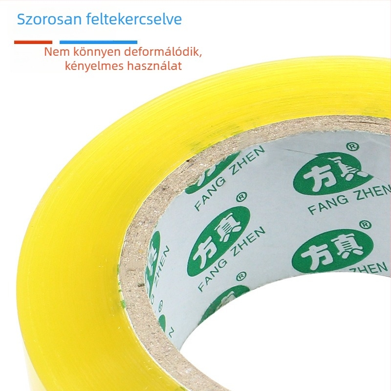 45 mm BOPP csomagoló szalag kartonokhoz, erős ragasztó, hőmérséklet-állóság -20°C-tól 40°C-ig, hossz testreszabható