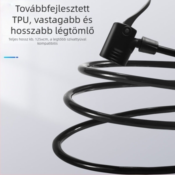 Kerékpárpumpa-kiegészítő készlet: levegőcső, fúvóka és tömlőcsatlakozó