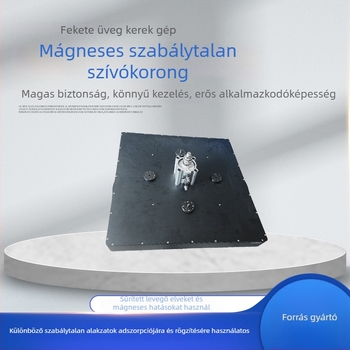 Személyre szabott csavaros szilikon-gumi pneumatikus mágneses szívófej, szabálytalan alakú, kerek üveg egység, barna