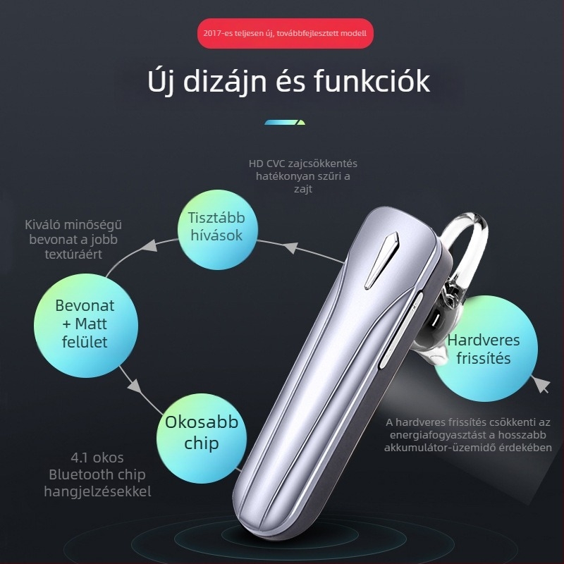 F6 vezeték nélküli Bluetooth fülhallgató, mini méret, privát modell, fülhurok, sztereó hang, hosszú üzemidő