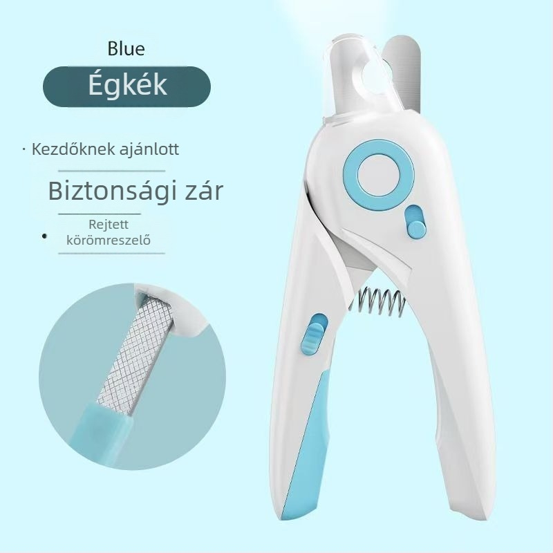 Új kisállat körömvágó LED világítással, macska- és kutya körömvágó, manikűr eszközök, köröm polírozó