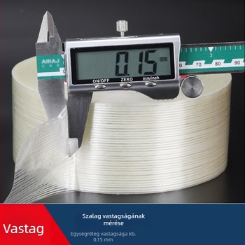 Átlátszó üvegszálas ragasztószalag nagy tapadással elektromos vezetékek és csomagolás számára, hőálló