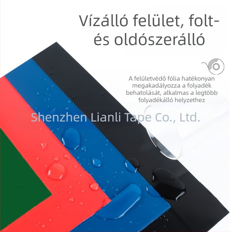 Zöld-sárga padlószalag figyelmeztető és sávjelző célokra, magas tapadású, vízálló, 4 cm széles, 18 m hosszú, PVC.
